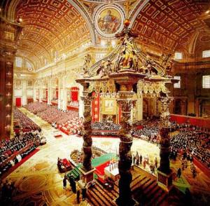 Missa de abertura do Concílio Vaticano II.
