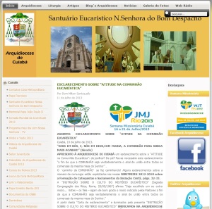 "Esclarecimento" divulgado na página oficial da Arquidiocese de Cuiabá.